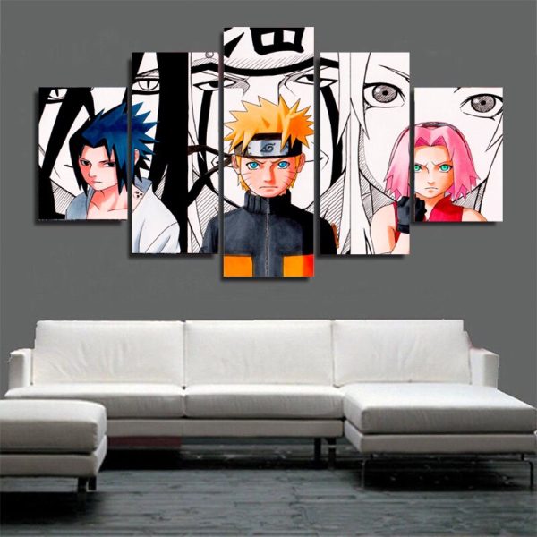 Tableau 5 pièces Naruto X Sasuke X Sakura