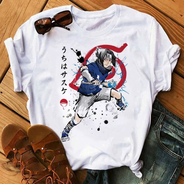 T Shirt Naruto Fille Sasuke Sharingan