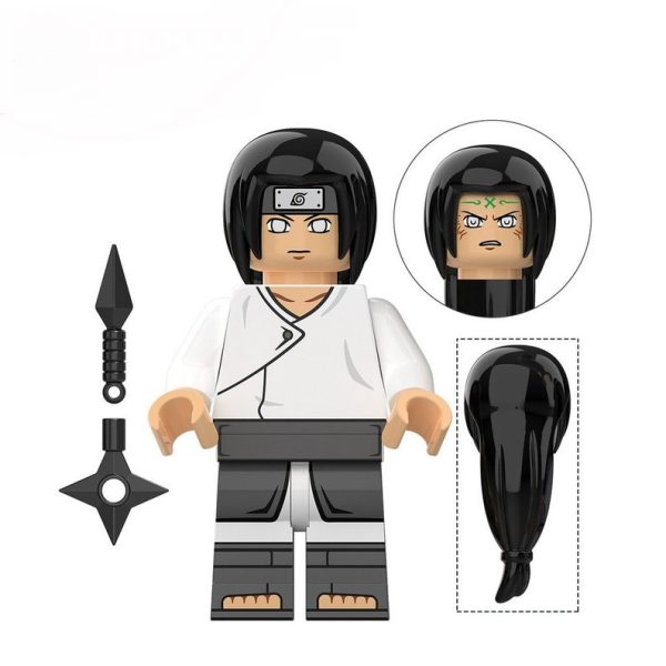 LEGO NARUTO -Lot de 8 Figurines Naruto compatibles LEGO Neji Hyuga Itachi Uchiha Sasuke Uchiha Hinata Hyuga Chiriku Danzo