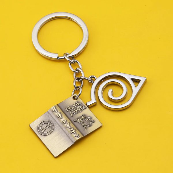 Porte clés Naruto Kakashi Book et Symbole Konoha