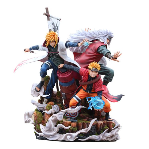 Figurine Naruto - Trio Légendaire: Uzumaki Naruto - Jiraiya - Namikaze Minato