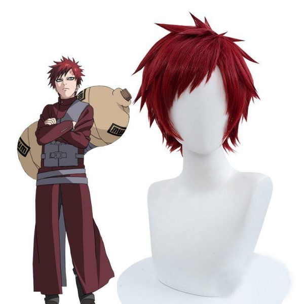Perruque Cosplay Gaara - Cheveux Rouges - Naruto