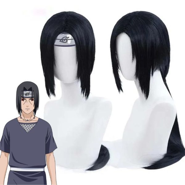 Perruque Cosplay Itachi Uchiwa - Cheveux Noirs - Naruto Shippuden