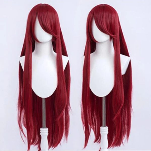 Perruque Cosplay Kushina Uzumaki - Rouge Vin - Naruto