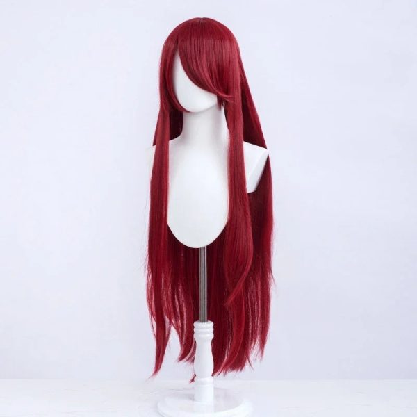 Perruque Cosplay Kushina Uzumaki - Rouge Vin - Naruto – Image 2