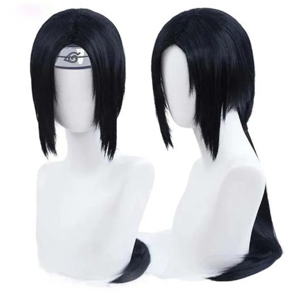 Perruque Cosplay Itachi Uchiwa - Cheveux Noirs - Naruto Shippuden – Image 2