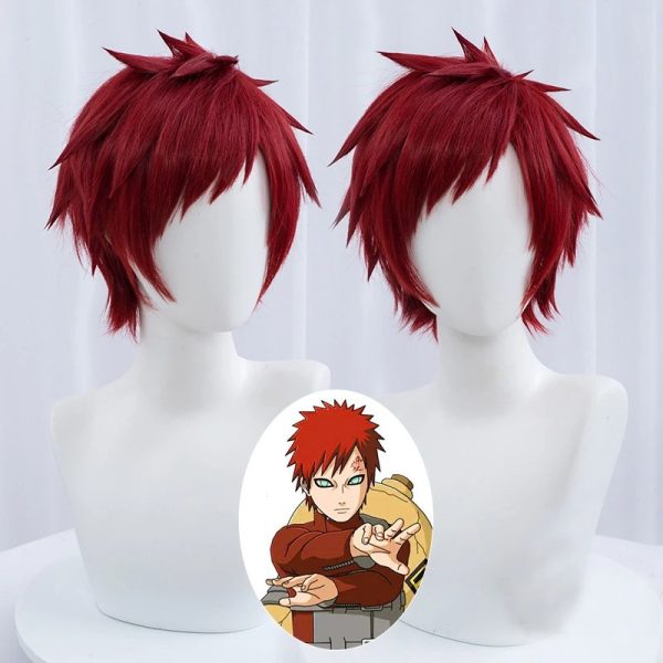 Perruque Cosplay Gaara - Cheveux Rouges - Naruto – Image 4