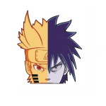 Autocollant Naruto Shippuden et Sasuke